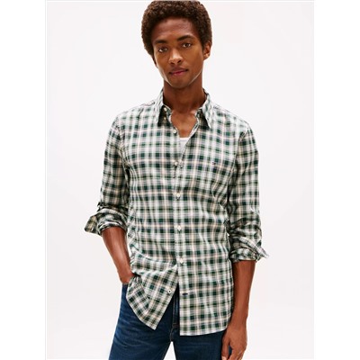 Slim Fit Plaid Print All-Day Shirt