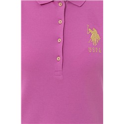 Kadın Menekşe Basic Polo Yaka Tişört