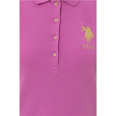 Kadın Menekşe Basic Polo Yaka Tişört