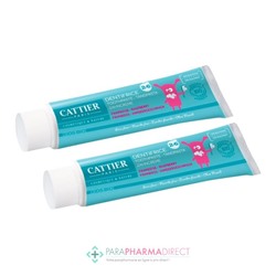 Cattier Kids Bio Dentifrice 2-6 ans Goût Framboise 2x50mlLot  × 2