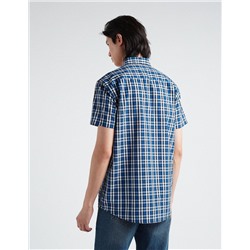 Short Sleeve Plaid Shirt, Men, Multicolour
