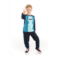 Denokids Köpekbalığı Lacivert Erkek Çocuk Eşofman Takım CFF-22K1-003