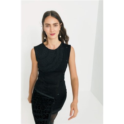 Vestido slim pata de gallo