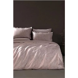 Avril King Size Baskılı - 300TC Saten Nevresim Takımı - Pudra