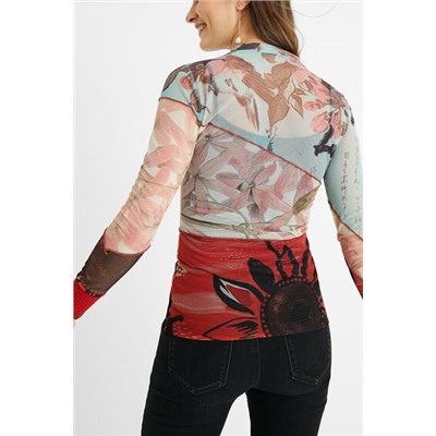 Camiseta slim floral