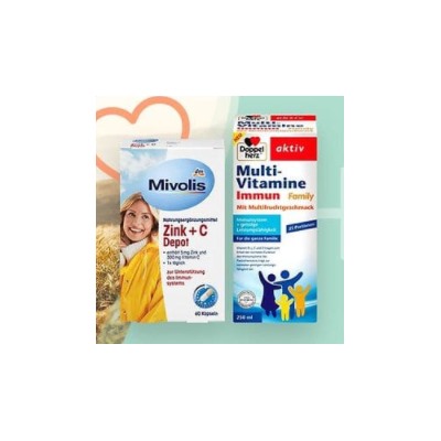 Zink + C Depot Kapseln 60 St., 37 g+Multivitamine Immun Family, 250 ml