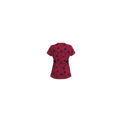 Advantage STRETCH by Butter-Soft™ Floral Conversation Black Stretch Scrub Top