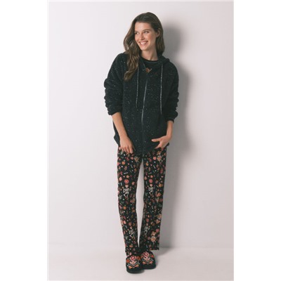 Bata corta borreguito negro "Día de muertos"