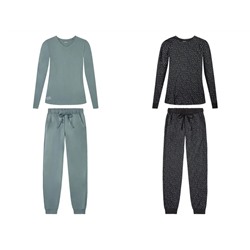 ESMARA® Damen Pyjama aus reiner Baumwolle
