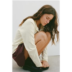 WASHED SLUB COTTON T-SHIRT