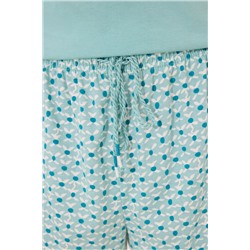 Pijama corto 100% algodón Snoopy verde