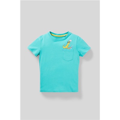 Kurzarmshirt - Bio-Baumwolle - Dino-Motiv