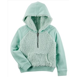 Raglan Sleeve Sherpa Pullover