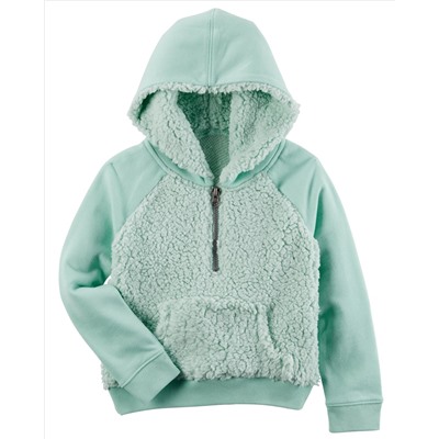 Raglan Sleeve Sherpa Pullover