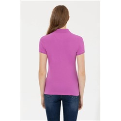 Kadın Menekşe Basic Polo Yaka Tişört