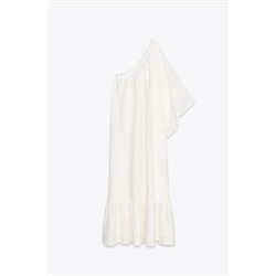 ZW COLLECTION 100% LINEN ASYMMETRIC DRESS