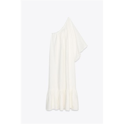ZW COLLECTION 100% LINEN ASYMMETRIC DRESS