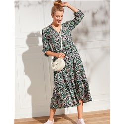 Damen Midikleid aus Viskose