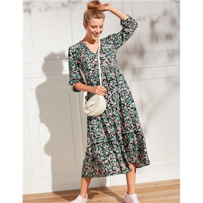 Damen Midikleid aus Viskose
