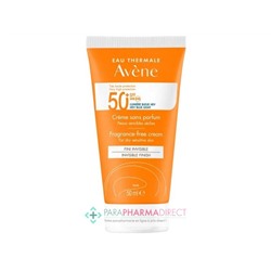 Avène Solaire SPF50+ Crème Sans Parfum Fini Invisible Très Haute Protection 50 ml