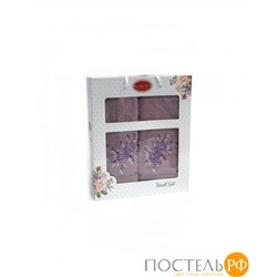 Набор полотенец Карвен "PAPATYA" махра 50*90/70*140 HS1618 v5 сиреневый