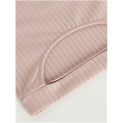 Oberteil aus Rippstrickjersey