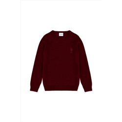 Erkek Çocuk Bordo Basic Kazak