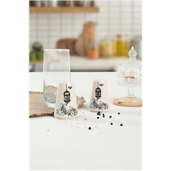 Keramika Retro Tuzluk - Biberlik 8 Cm 2 Parça CEYIZPAKETITUZBIBERRETRO02
