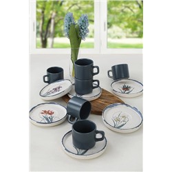 Keramika Stackable Çay Takımı Anadolu Çiçekleri 12 Parça 6 Kişilik TC038312F88XAD01M00MATCS00
