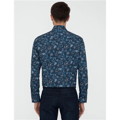 İndigo Regular Fit Uzun Kollu Gömlek