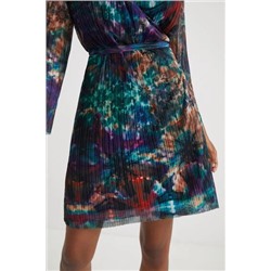Vestido corto plisado arty