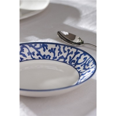 Reve Bleu Bliss Yemek Tabağı - 20 cm - Mavi/Beyaz
