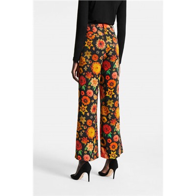Pantalón campana floral