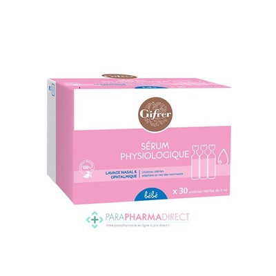 Gifrer Bébé Sérum Physiologique 30 Unidoses de 5ml