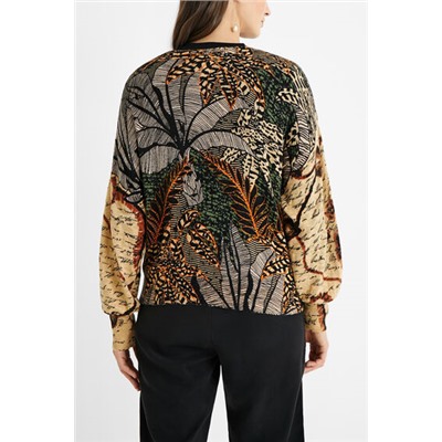 Chaqueta tricot tropical