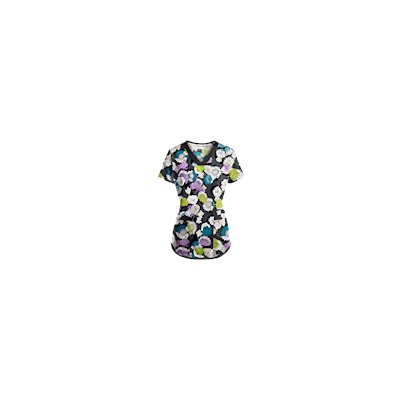 UA Beautiful Bloom Pewter Scrub Top