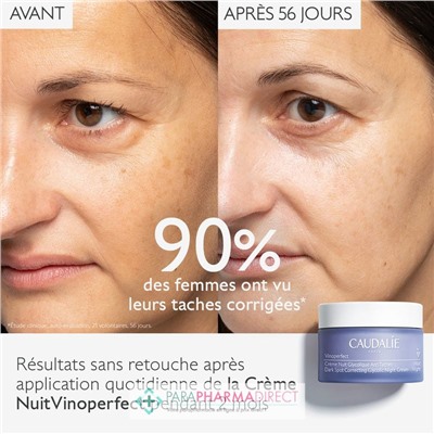 Caudalie Vinoperfect - Crème Nuit Glycolique Anti-Taches 50ml