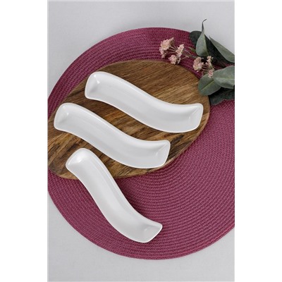 Keramika Mat Beyaz İvory Zeytinlik 18 Cm 3 Adet ST612003F022A0000000AF1100