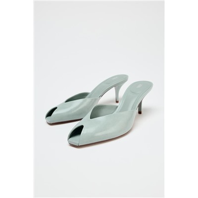 PATENT-EFFECT SANDALS