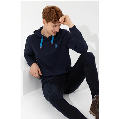 Erkek Lacivert Kapüşonlu Sweatshirt