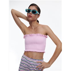 Top aus Strukturjersey