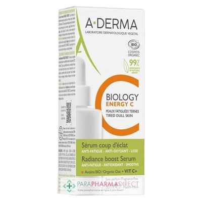 A-Derma Biology Energy C Sérum Coup d'Éclat BIO 30ml
