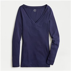 Slim perfect long-sleeve V-neck T-shirt Item AH208