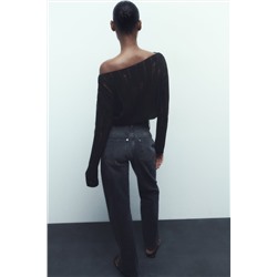 CROPPED OPEN KNIT SWEATER