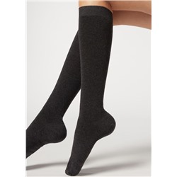 Lange Socken mit Cashmere
