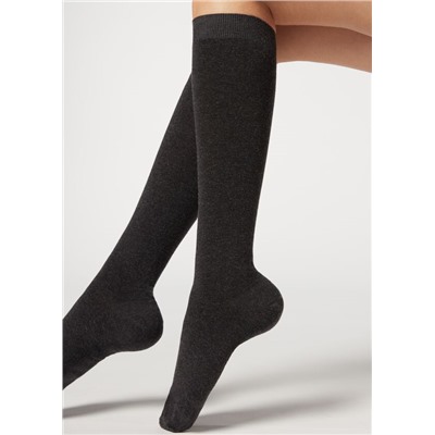 Lange Socken mit Cashmere