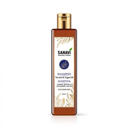 SANAVI Shampoo tea tree and argan oil Шампунь чайное дерево и аргановое масло 200мл