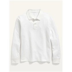 Uniform Built-In Flex Long-Sleeve Pique Polo For Boys