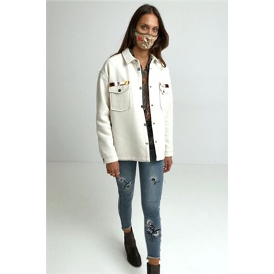 Chaqueta bolsillos bordados