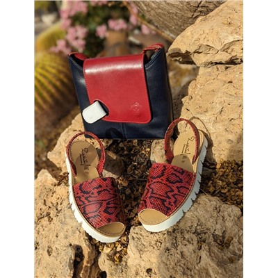 ZAPATOS · 2364 · serpiente+Vera Рelle colores СИНИЙ С ГРАНАТОВЫМ АКЦИЯ